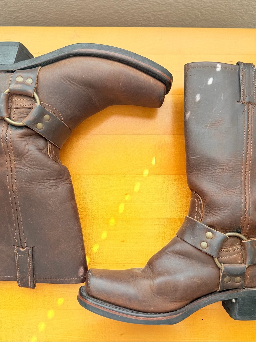 Frye Brown Harness Leather Boots